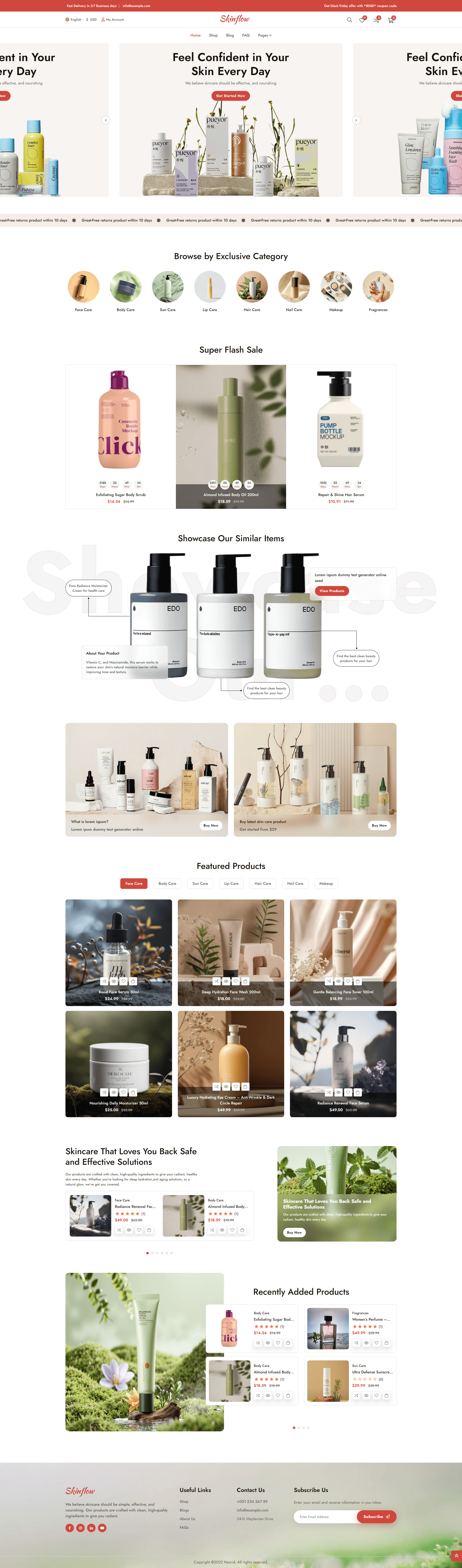 Skin & Beauty Care Theme