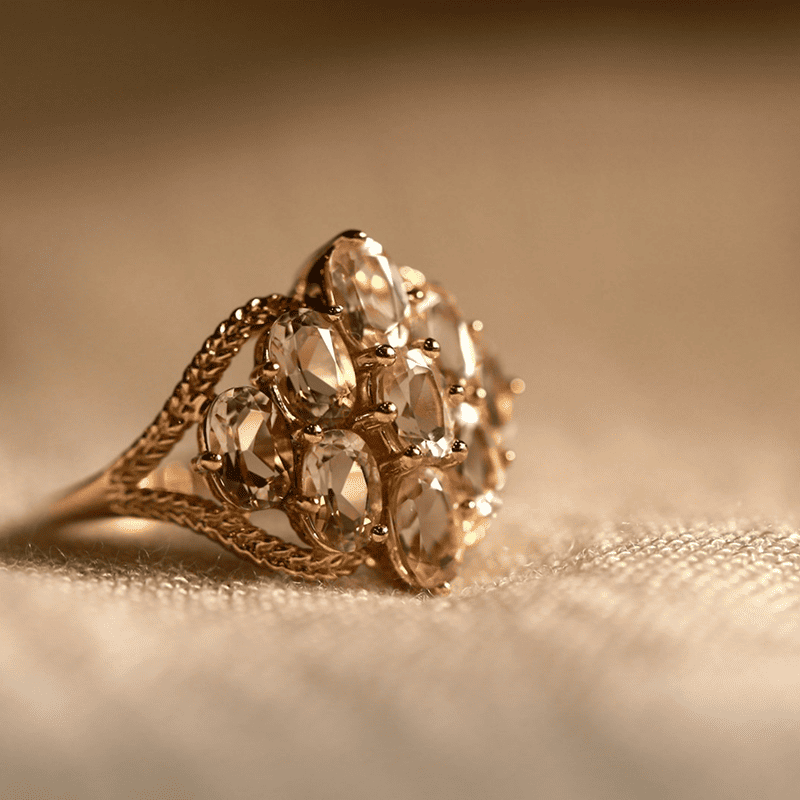 Stackable Gold Ring Set with Diamond Accents