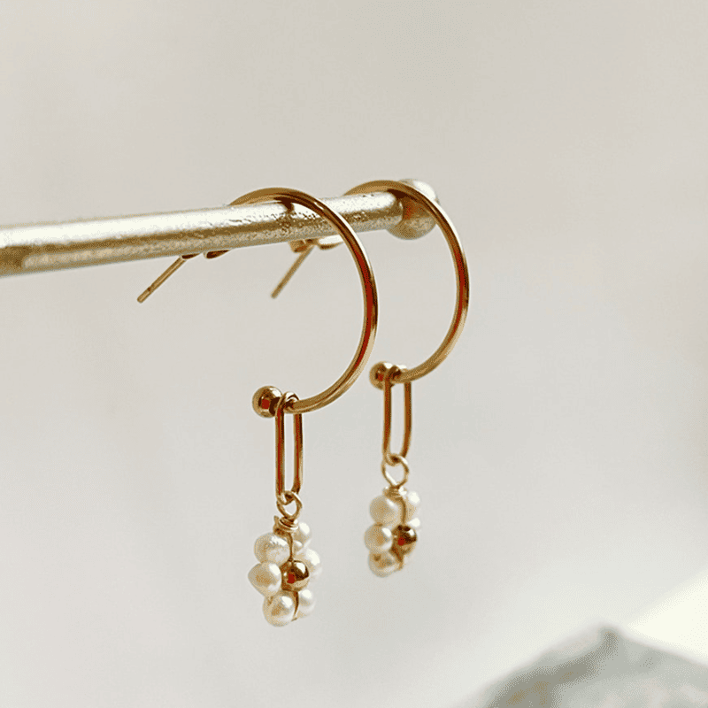 Ruby Drop Earrings – Silver