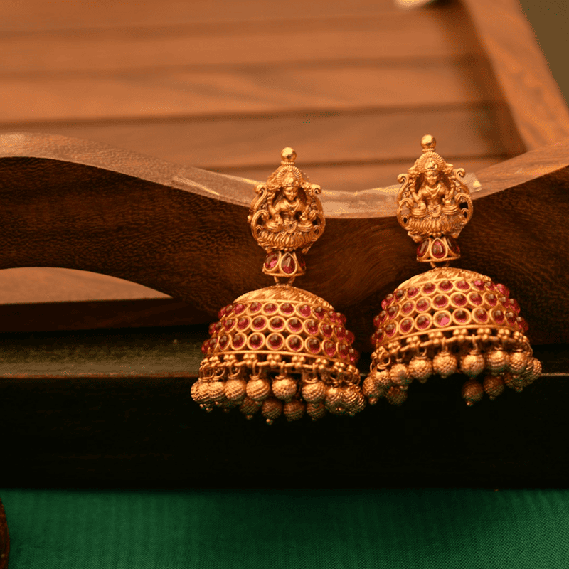 Ruby Drop Earrings – Silver