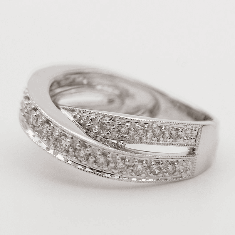 Silver Fashion Ring with Ruby