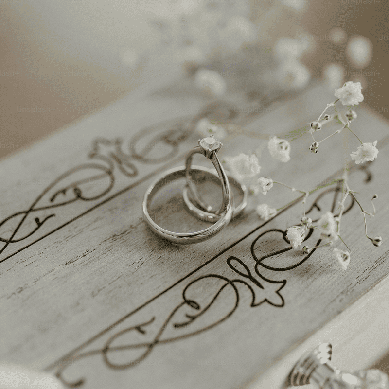Platinum Solitaire Wedding Ring with Sapphire