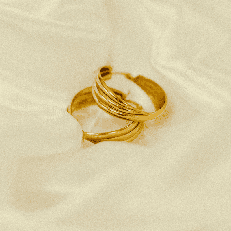 Stackable Gold Ring Set with Diamond Accents