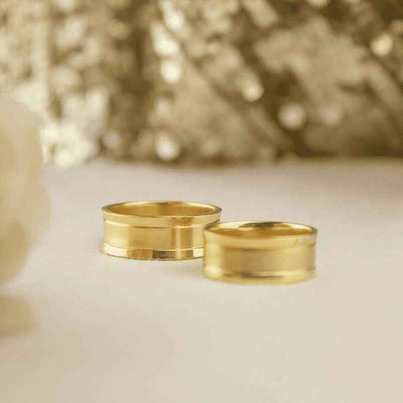 Stackable Gold Ring Set with Diamond Accents