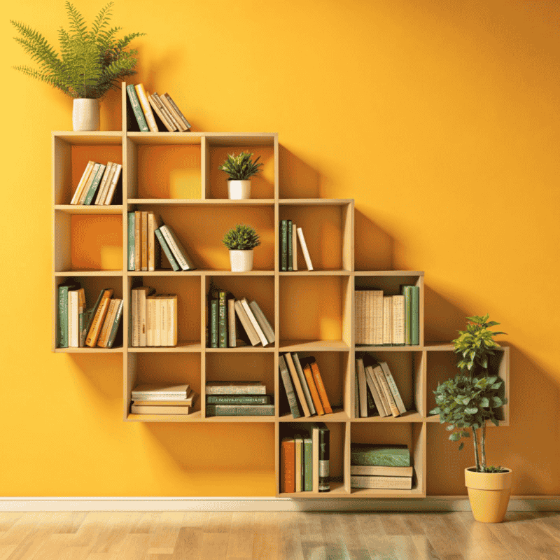 Multi-Tier Wooden Bookshelf – Stylish, Durable, and Perfect for Organizing Books and Decor