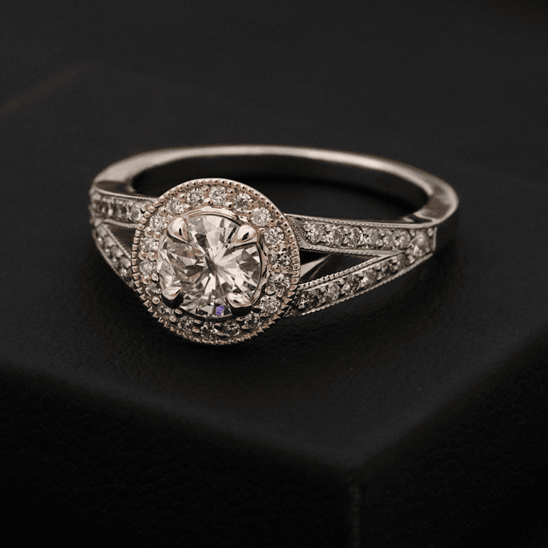Rose Gold Statement Ring with Sapphire