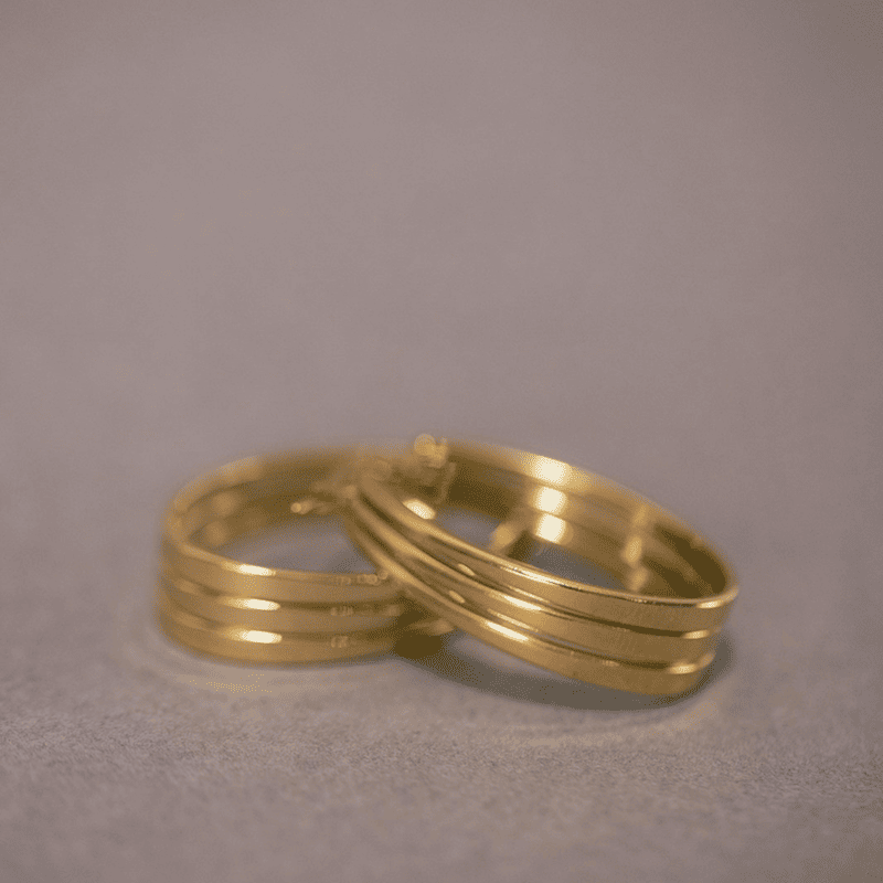 Stackable Gold Ring Set with Diamond Accents