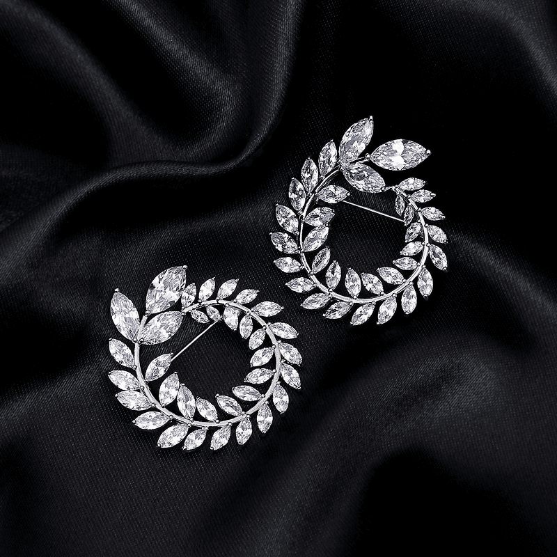 Gold Hoop Earrings with Sapphire Accent